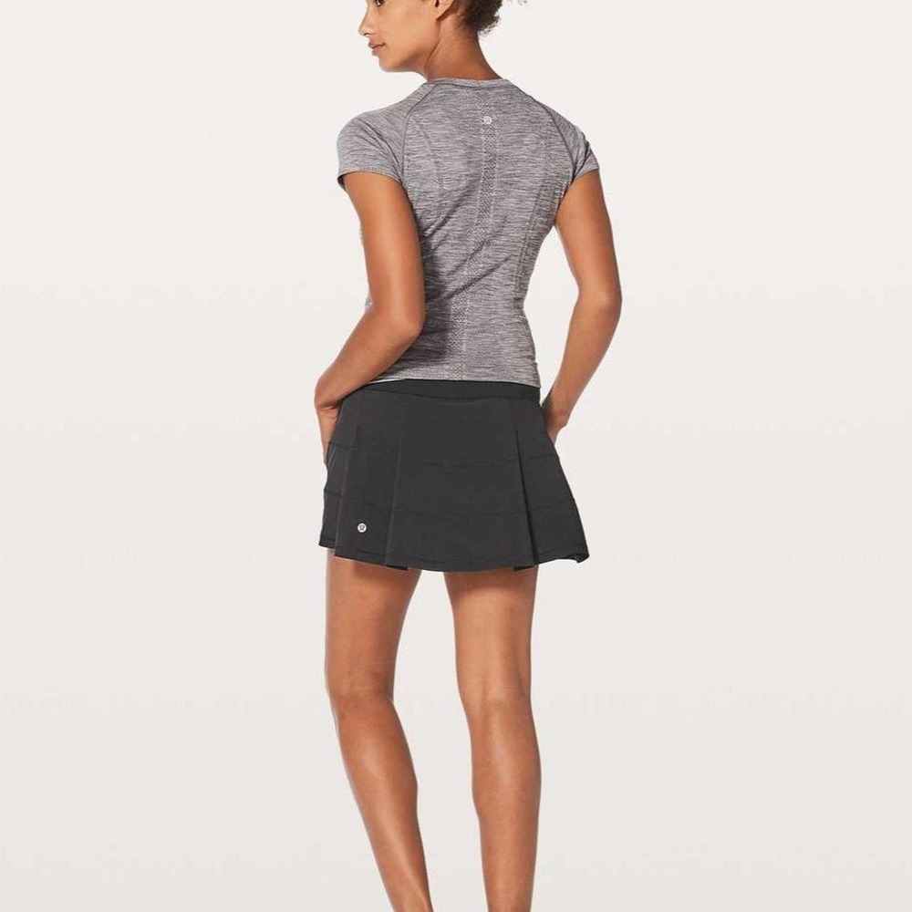 Lululemon Pace Rival Skirt Regular 4-way Stretch 13 Black Tennis Skort Size 2